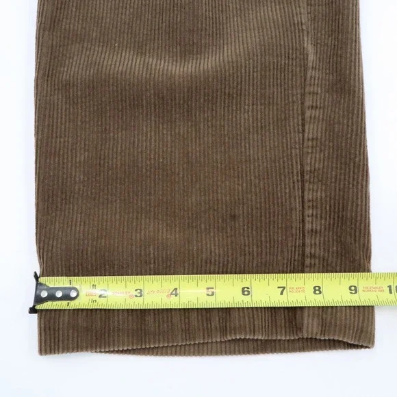 Polo Ralph Lauren Andrew Pant Mens 40/32 Brown Corduroy Pleated Straight Leg - Picture 9 of 13